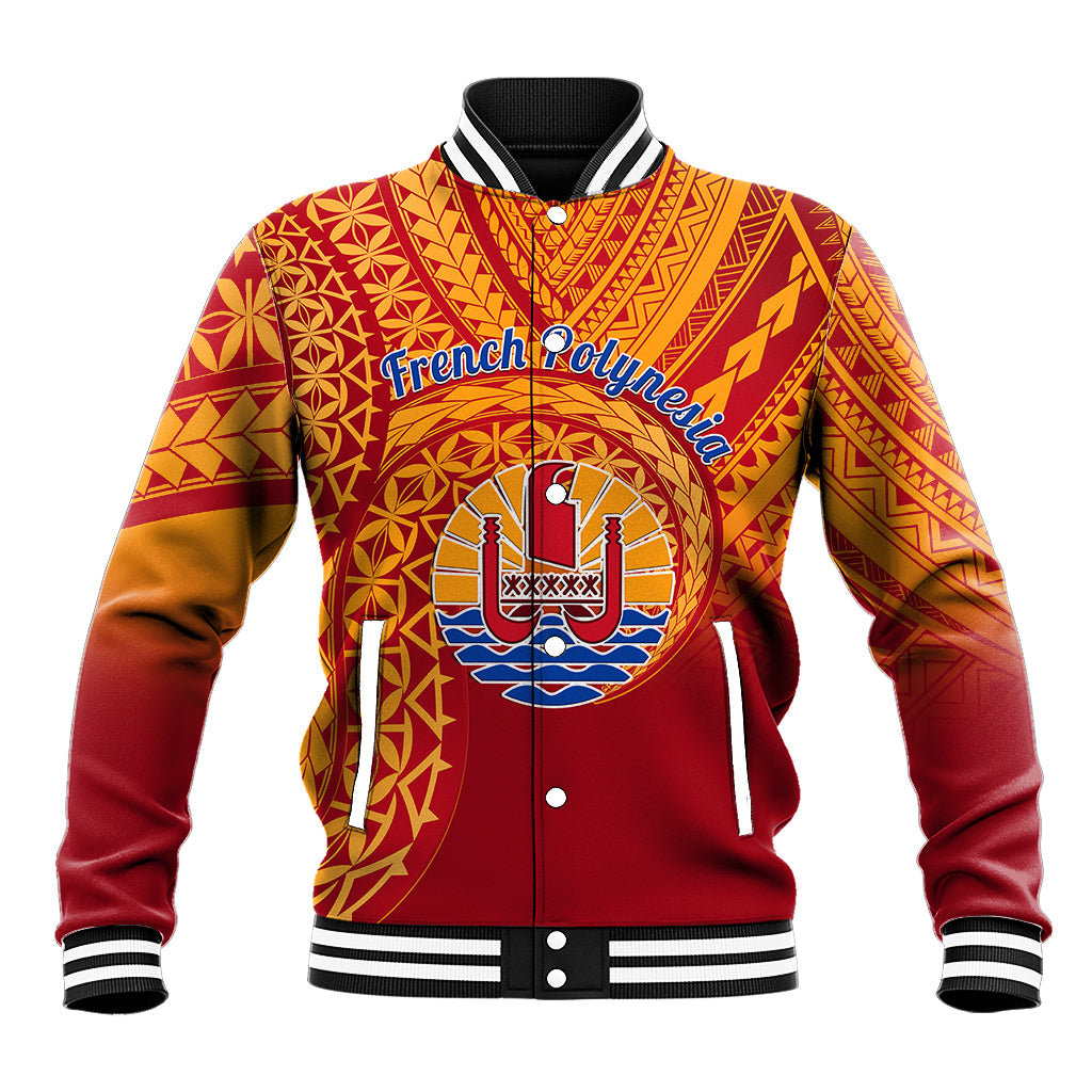 French Polynesia Baseball Jacket Happy Internal Autonomy Day LT14 Unisex Red - Polynesian Pride