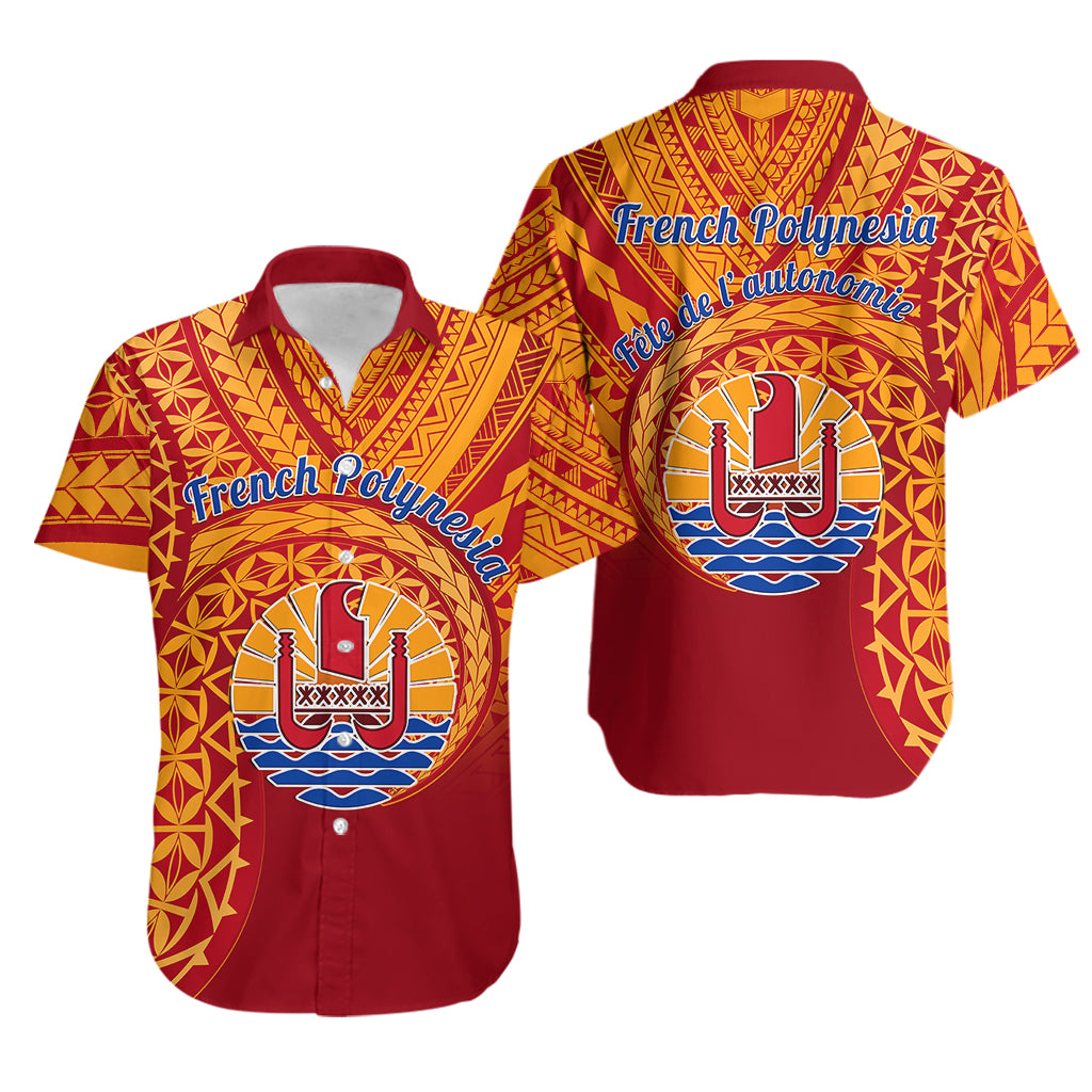 French Polynesia Hawaiian Shirt Happy Internal Autonomy Day LT14 Red - Polynesian Pride