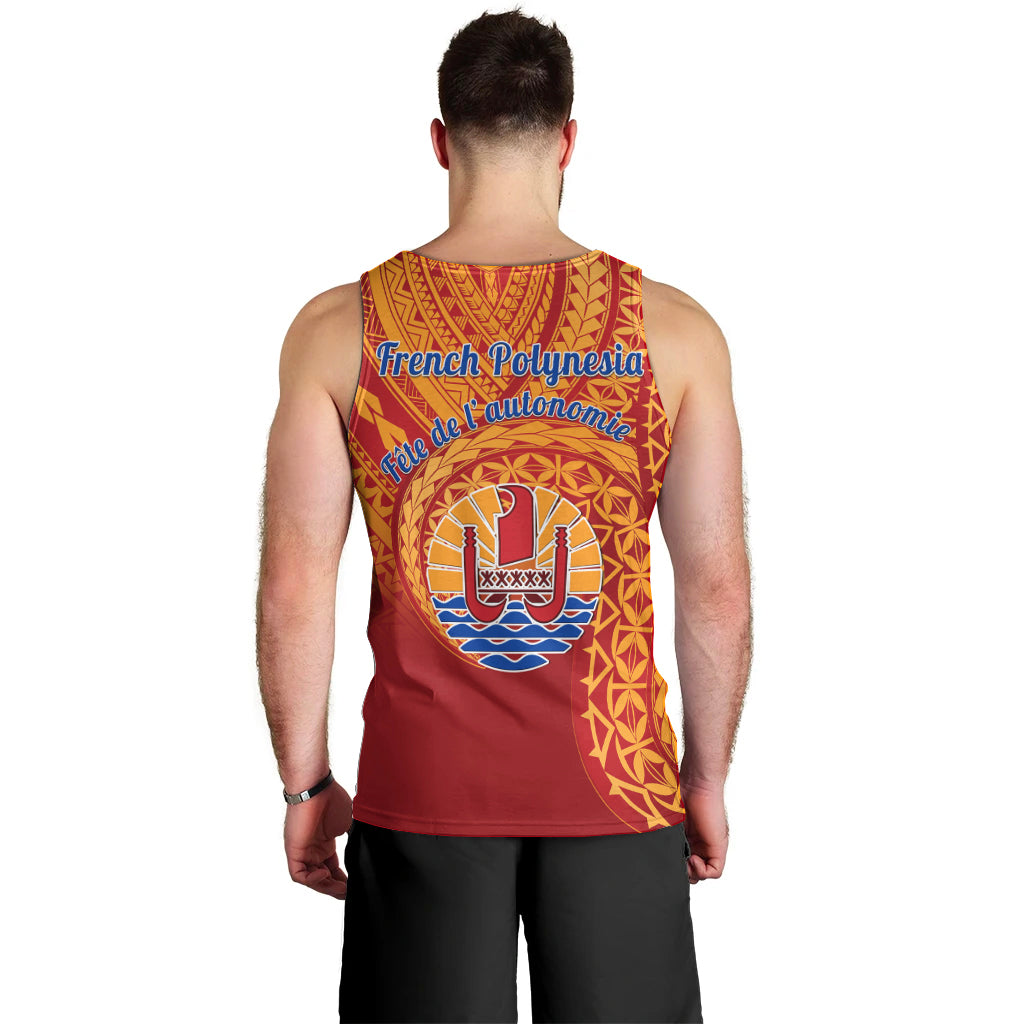 French Polynesia Men Tank Top Happy Internal Autonomy Day LT14 - Polynesian Pride