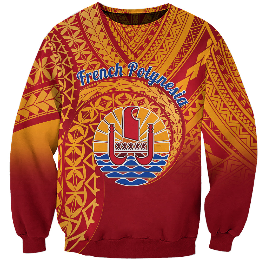 French Polynesia Sweatshirt Happy Internal Autonomy Day LT14 Unisex Red - Polynesian Pride