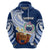 Custom Samoa Hoodie Ula Fala Kava Bowl Plumeria Polynesian Blue LT14 Zip Hoodie Blue - Polynesian Pride