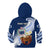 (Custom Personalised) Samoa Kid Hoodie Ula Fala Kava Bowl Plumeria Polynesian Blue LT14 - Polynesian Pride