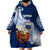 (Custom Personalised) Samoa Wearable Blanket Hoodie Ula Fala Kava Bowl Plumeria Polynesian Blue LT14 - Polynesian Pride