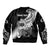 (Custom Personalised) Samoa Sleeve Zip Bomber Jacket Ula Fala Kava Bowl Plumeria Polynesian Black LT14 - Polynesian Pride