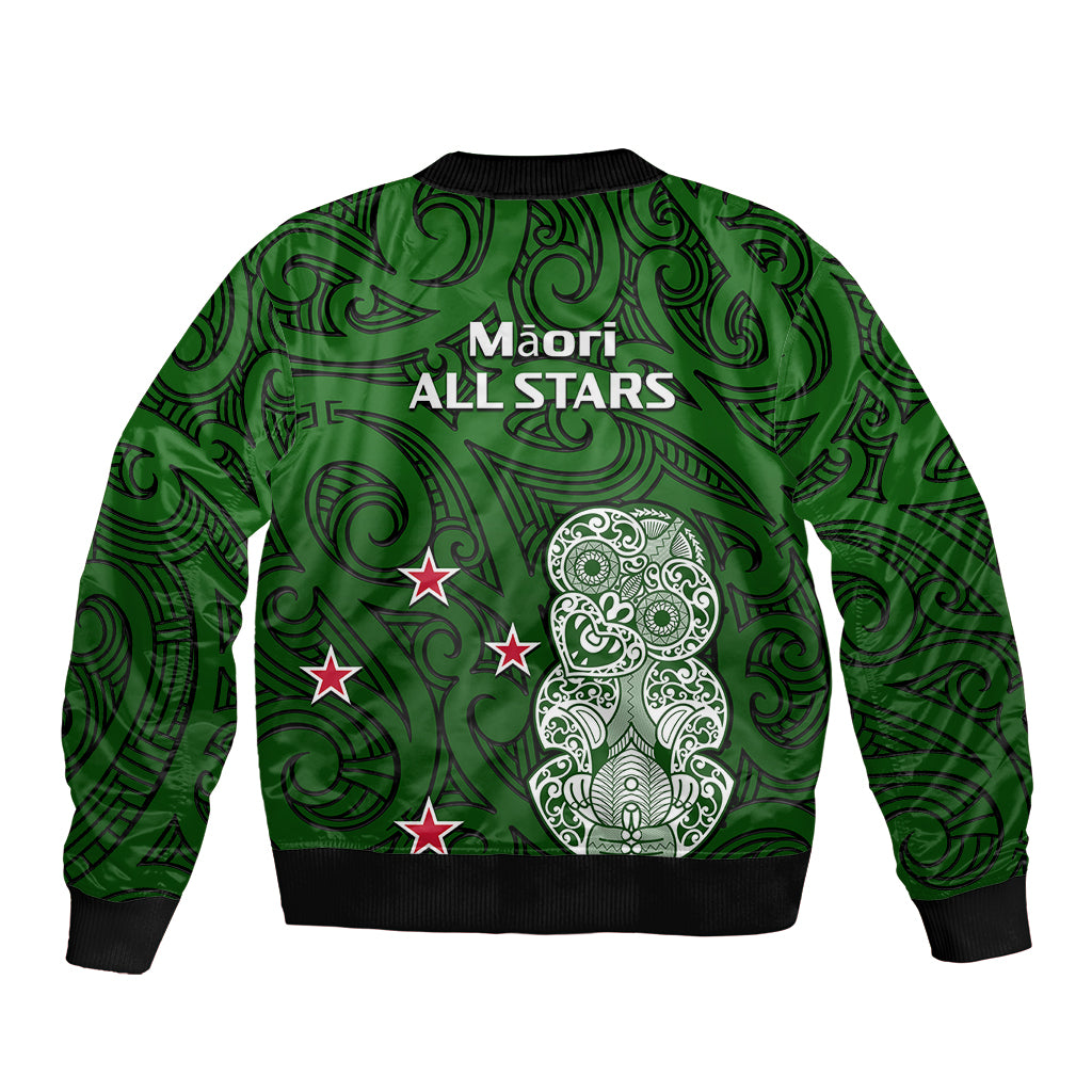 Aotearoa Rugby Bomber Jacket All Stars New Zealand Tiki Maori LT14 - Polynesian Pride