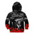 New Zealand ANZAC Rugby Kid Hoodie Silver Fern All Black Camouflage Mix Poppy LT14 Zip Hoodie Black - Polynesian Pride