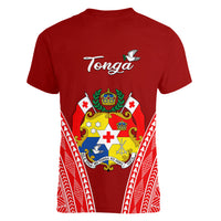 Tonga Heilala Flowers Women V Neck T Shirt Tongan Ngatu White Special Verison LT14 - Polynesian Pride