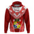 Custom Tonga Heilala Flowers Hoodie Tongan Ngatu White Special Verison LT14 - Polynesian Pride