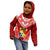 (Custom Personalised) Tonga Heilala Flowers Kid Hoodie Tongan Ngatu White Special Verison LT14 - Polynesian Pride