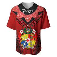 (Custom Personalised) Tonga Heilala Flowers Baseball Jersey Tongan Ngatu Black Special Verison LT14 - Polynesian Pride
