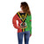 (Custom Personalised) Vanuatu Off Shoulder Sweater Kava Bowl Mix Sand Drawing Flag Style LT14 - Polynesian Pride