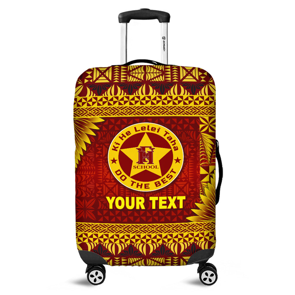 (Custom Personalised) Tonga Niuafo'ou High School Luggage Covers Simplified Version LT8 Maroon - Polynesian Pride