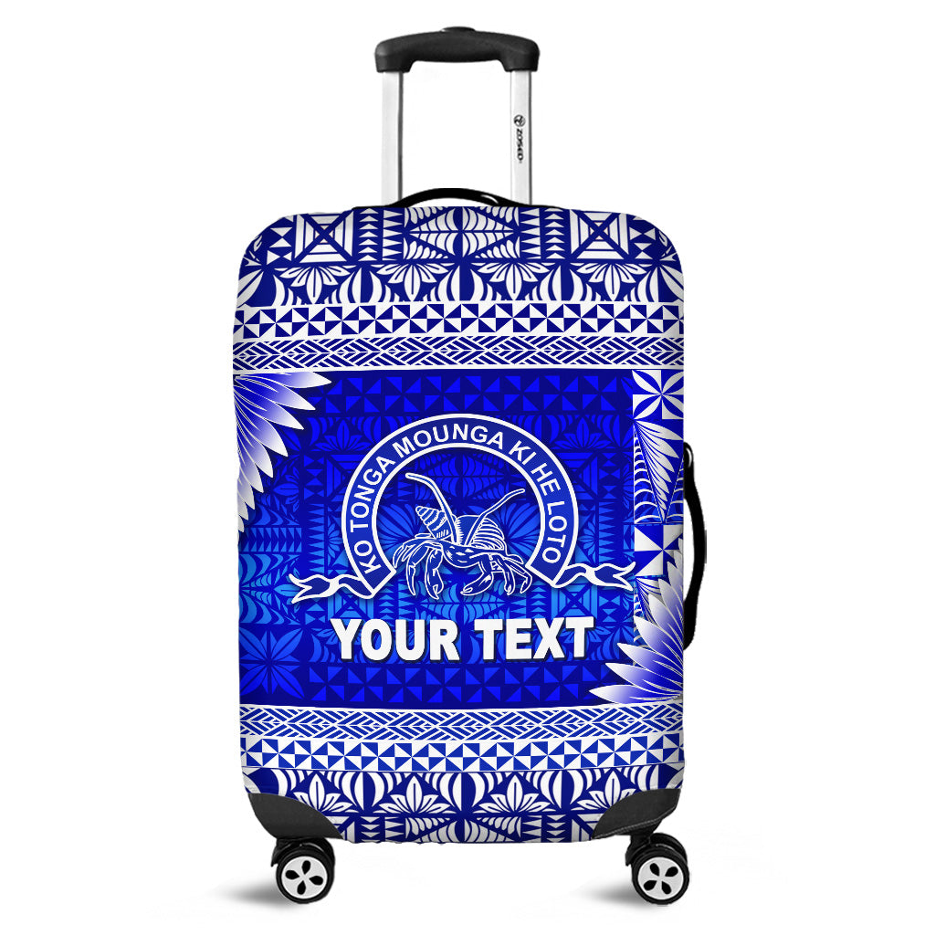 (Custom Personalised) Tonga Queen Salote College Luggage Covers Simplified Version LT8 Blue - Polynesian Pride