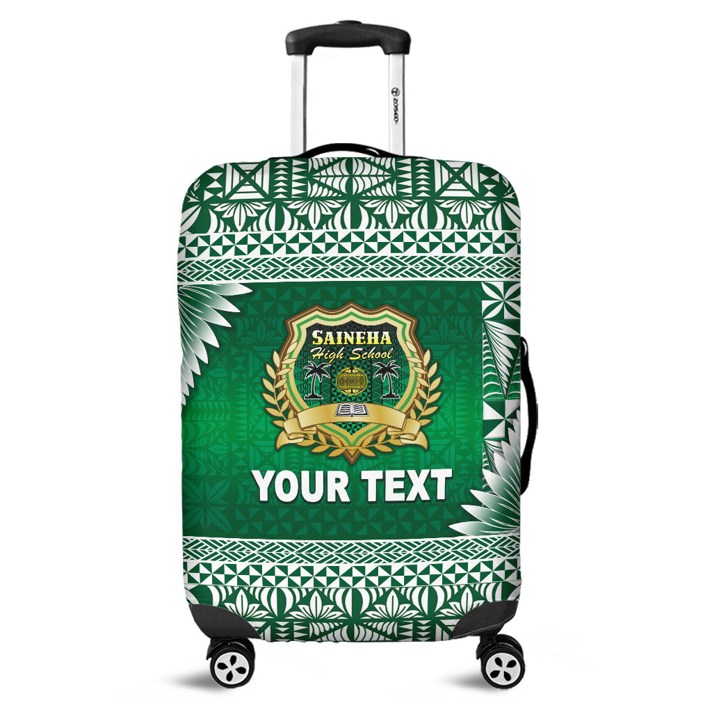 (Custom Personalised) Tonga Saineha High School Luggage Covers Simplified Version LT8 Green - Polynesian Pride