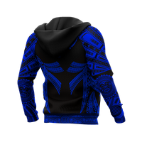 Hawaii Pullover Hoodie Kanaloa Polynesian Tattoo Special Blue A8 - Polynesian Pride