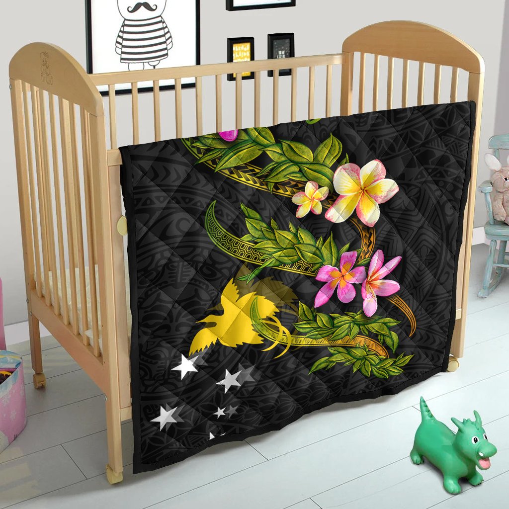 Papua New Guinea Polynesian Custom Personalised Quilt - Plumeria Tribal - Polynesian Pride