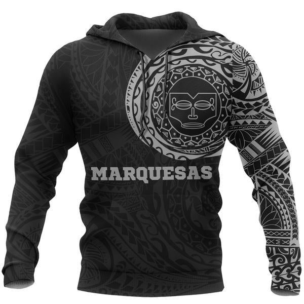 Marquesas Hoodie Marquesas Polynesian Tattoo Special Unisex Grey - Polynesian Pride
