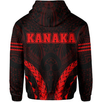 Polynesian Kakau Kanaka Map Hawaii Zip Hoodie Sport Style Version 2.0 Red - Polynesian Pride