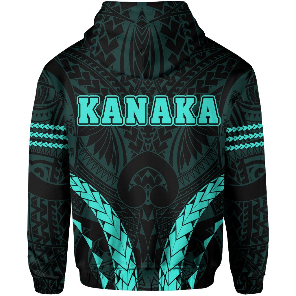 Polynesian Kakau Kanaka Map Hawaii Hoodie Sport Style Version 2.0 Turquoise - Polynesian Pride