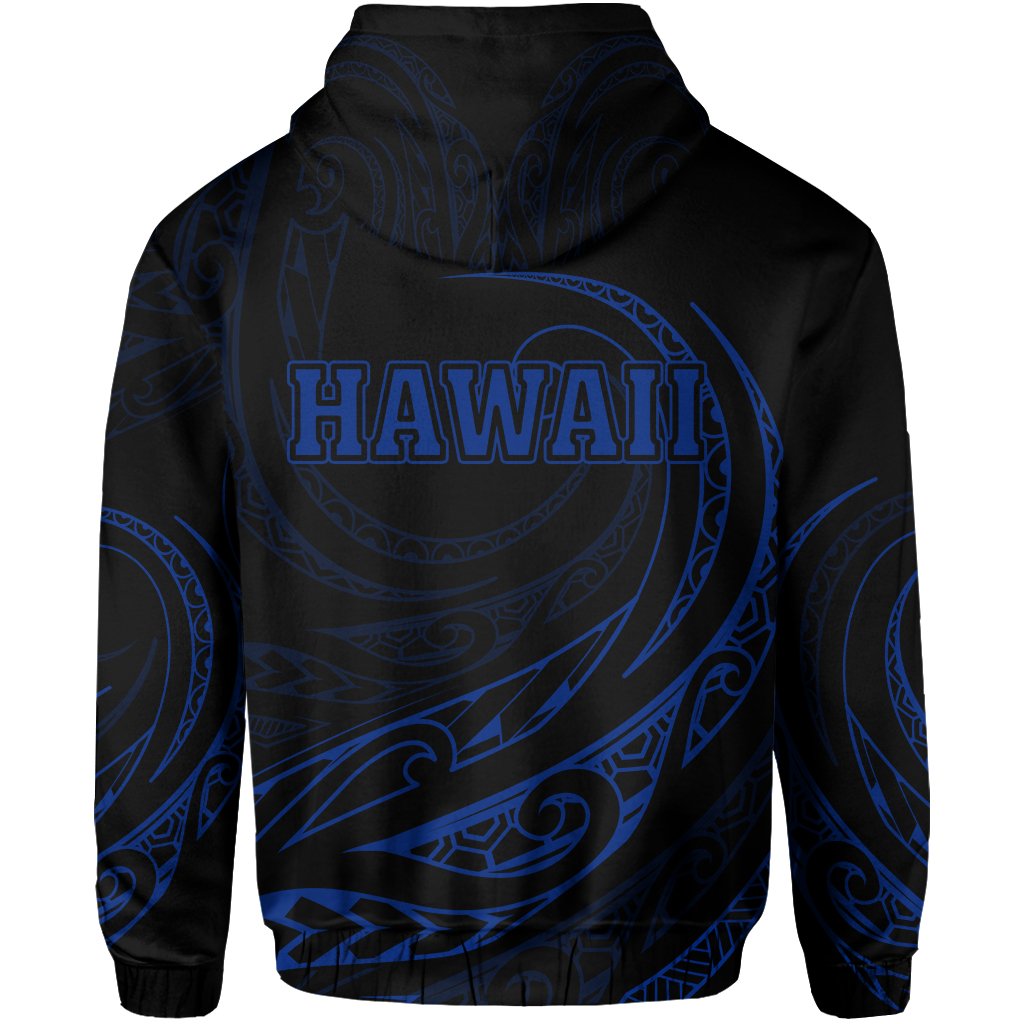 Hawaii Zipper Hoodie Frida Style Blue - Polynesian Pride