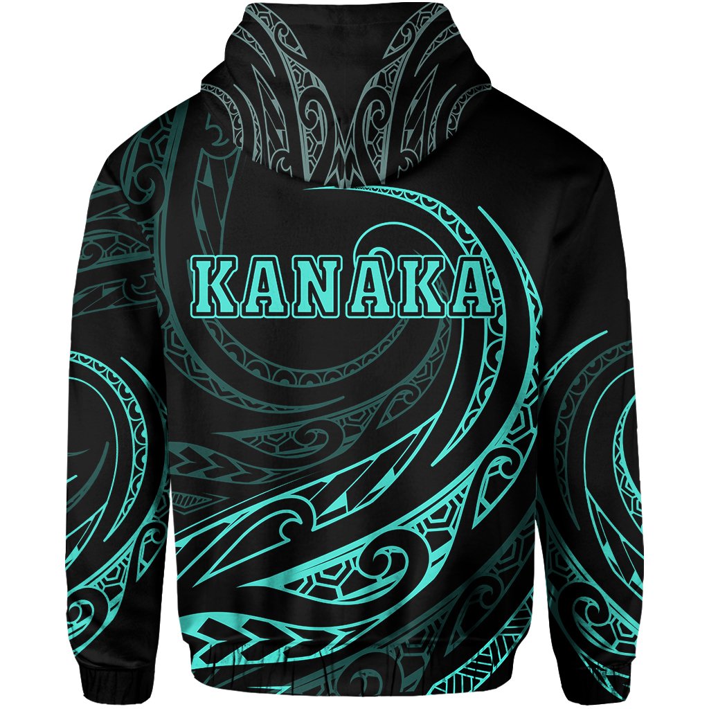 Kanaka Zipper Hoodie Frida Style Turquoise - Polynesian Pride