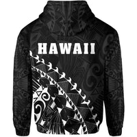 Hawaii Coat of Arms Hoodie (White) Turtle Style - Polynesian Pride