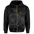 Hawaii Coat of Arms Zipper Hoodie (Gray) Turtle Style - Polynesian Pride