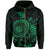 Hawaii Coat of Arms Zipper Hoodie (Green) Turtle Style - Polynesian Pride