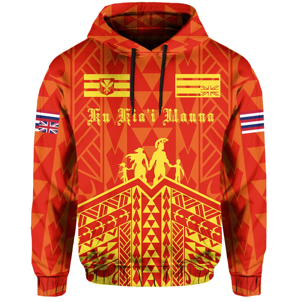 Polynesian Mauna Kea Ku Kiai Mauna Flag of Hawaii Hoodie - Polynesian Pride