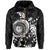 Hawaii Coat of Arms Zipper Hoodie (White) Turtle Style - Polynesian Pride