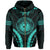 Polynesian Kakau Seal of Hawaii Zip Hoodie Sport Style Version 2.0 Turquoise - Polynesian Pride