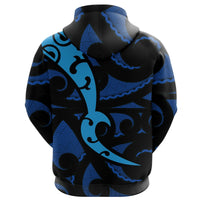 Maori Blue Mangopare Hoodie - Polynesian Pride