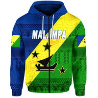 Malampa Province Zip Hoodie Vanuatu Pattern Traditional Style LT8 - Polynesian Pride