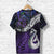 New Zealand Maori T Shirt Manaia Paua Shell Glitter Purple LT4 - Polynesian Pride