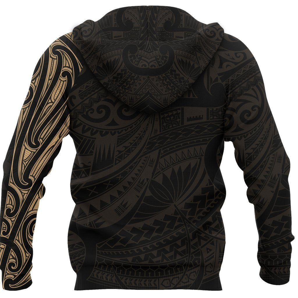 Polynesian Maori Lion Tattoo Pullover Hoodie Multicolor - Polynesian Pride