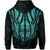 Maori Ta Moko Zip Hoodie New Zealand Turquoise - Polynesian Pride