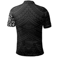 New Zealand Maori Polo Shirt, Maori Lion Tattoo Golf Shirts White - Polynesian Pride
