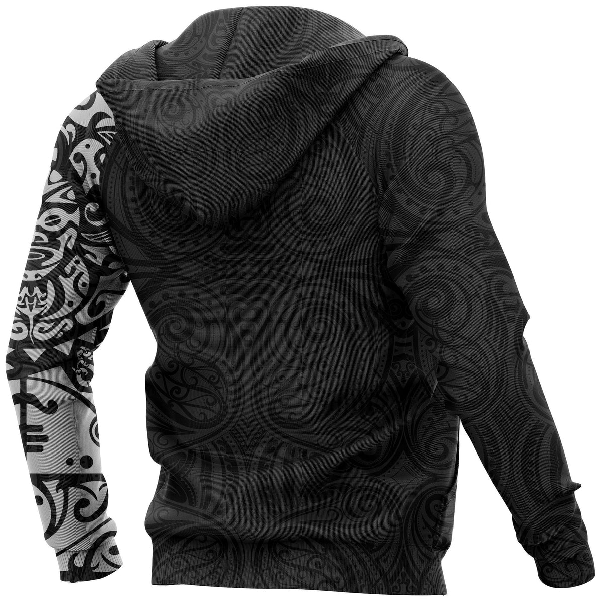 Maori Tangaroa Tattoo New Zealand Custom Hoodie White - Polynesian Pride