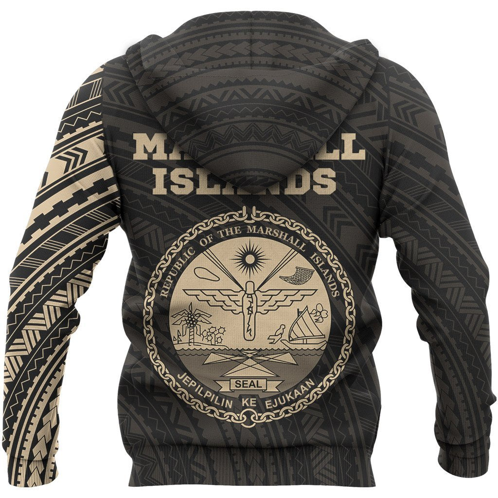 Marshall Islands Micronesia Hoodie Marshall Islands Micronesia Seal Polynesian Tattoo Style - Polynesian Pride