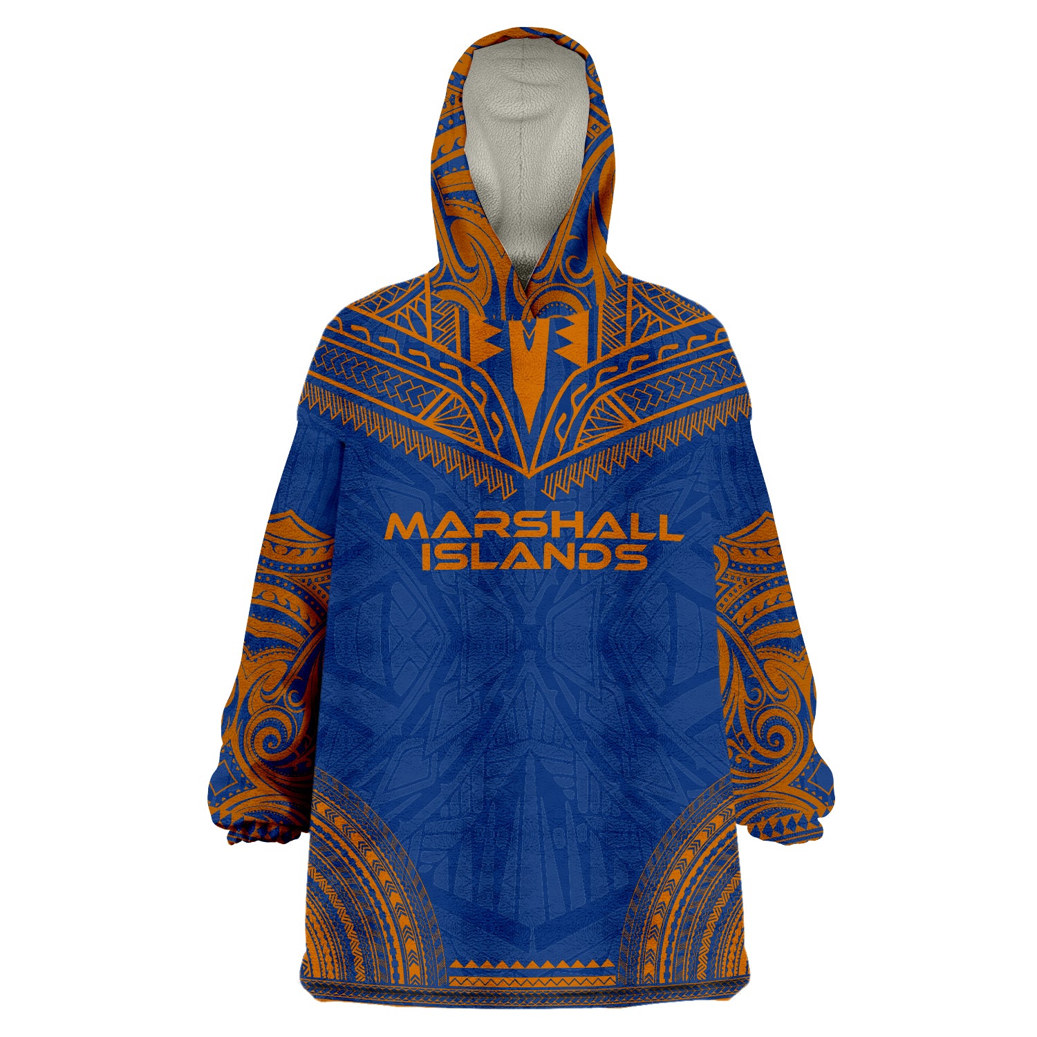 Marshall Islands Polynesian Chief Flag Version Wearable Blanket Hoodie LT9 Unisex One Size - Polynesian Pride