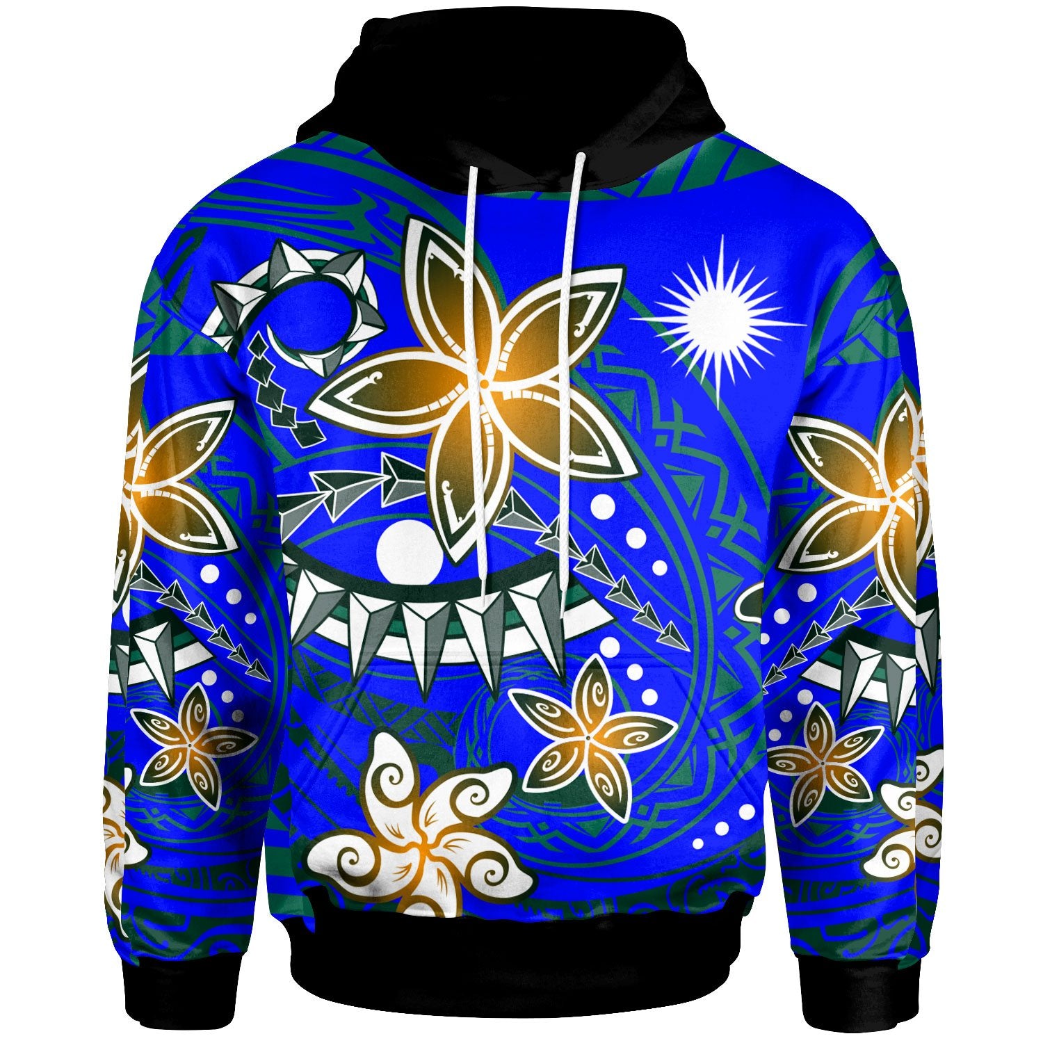 Marshall Islands Hoodie Spring Style Unisex Blue - Polynesian Pride