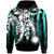 Marshall Islands Hoodie Cyan Vertical Stripes Style Unisex Cyan - Polynesian Pride