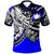 Marshall Islands Polo Tribal Jungle Blue Pattern Unisex Blue - Polynesian Pride