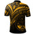 Marshall Islands Polo Shirt Gold Color Cross Style - Polynesian Pride
