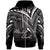 Marshall Islands Zip Hoodie Cross Style Unisex Black - Polynesian Pride