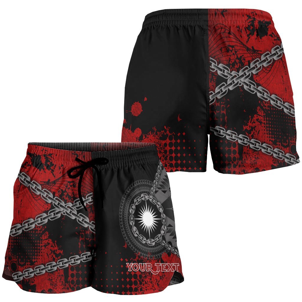 Marshall Islands Polynesian Personalised Women's Shorts - Polynesian Chain Style - Polynesian Pride