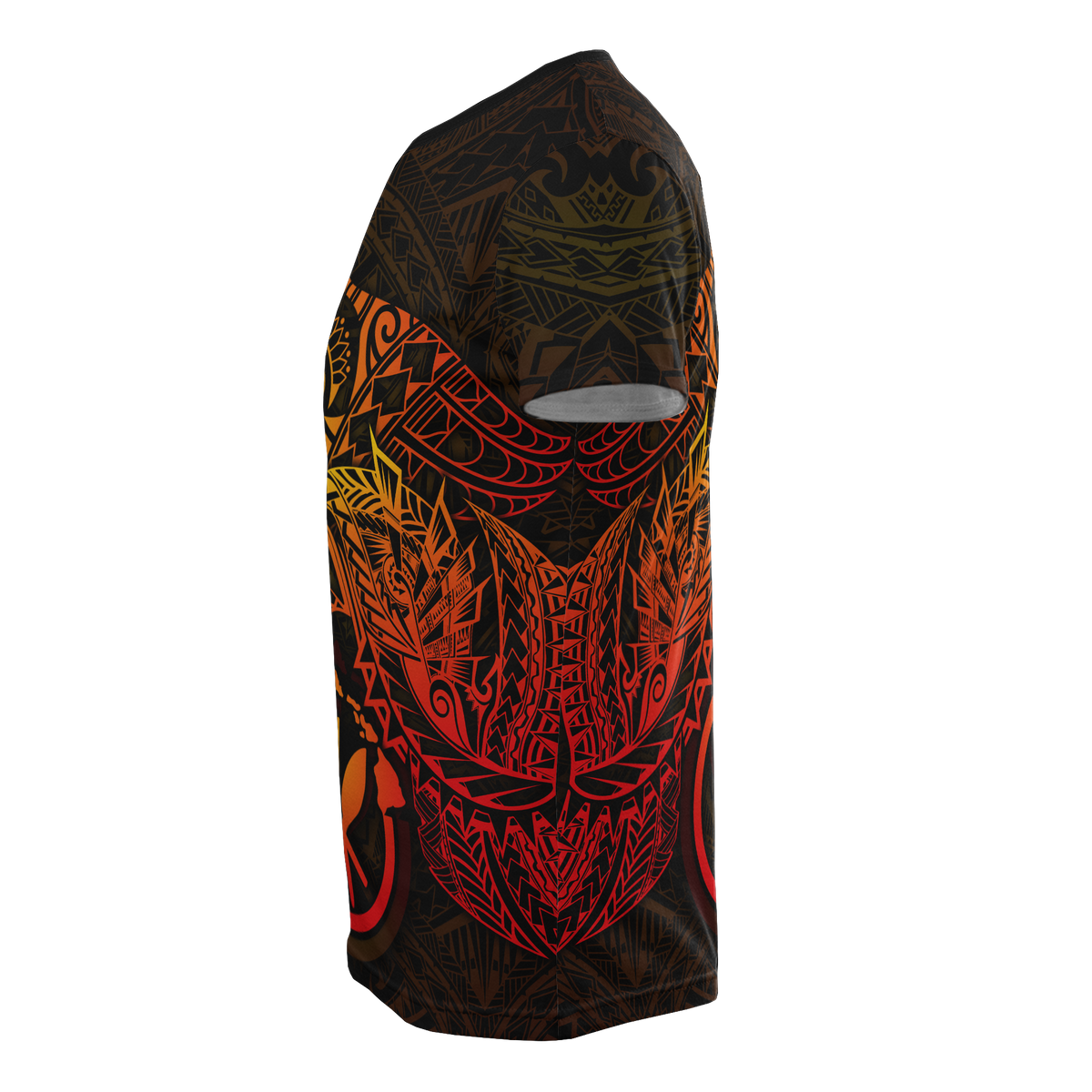 Hawaii T Shirt Red Kanaka Maoli Turtle Manta Ray - Polynesian Pride