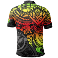 Hawaii Polo Shirt Kanaka Maoli Reggae Turtle Hibiscus - Polynesian Pride
