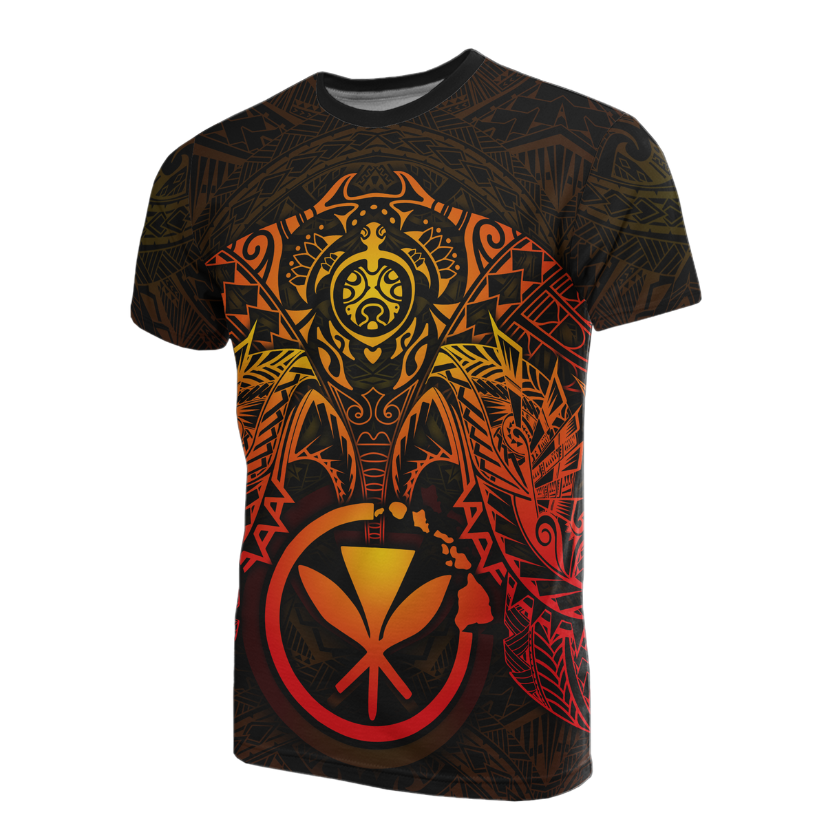 Hawaii T Shirt Red Kanaka Maoli Turtle Manta Ray Unisex RED - Polynesian Pride