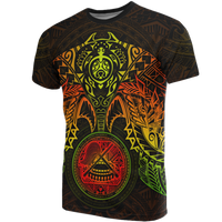 American Samoa T Shirt American Samoan Seal Reggae Turtle Manta Ray Unisex RED - Polynesian Pride